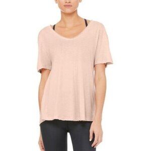 NWT Alo Yoga | Playa Scoop-Neck Tee In Nectar